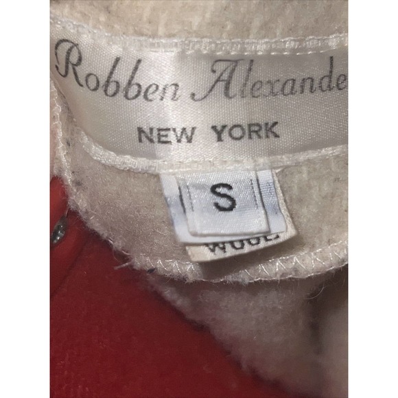 VTG Robben Alexander NY Cream swing A Coat Women's Small 100% Wool Made in USA - Picture 4 of 8